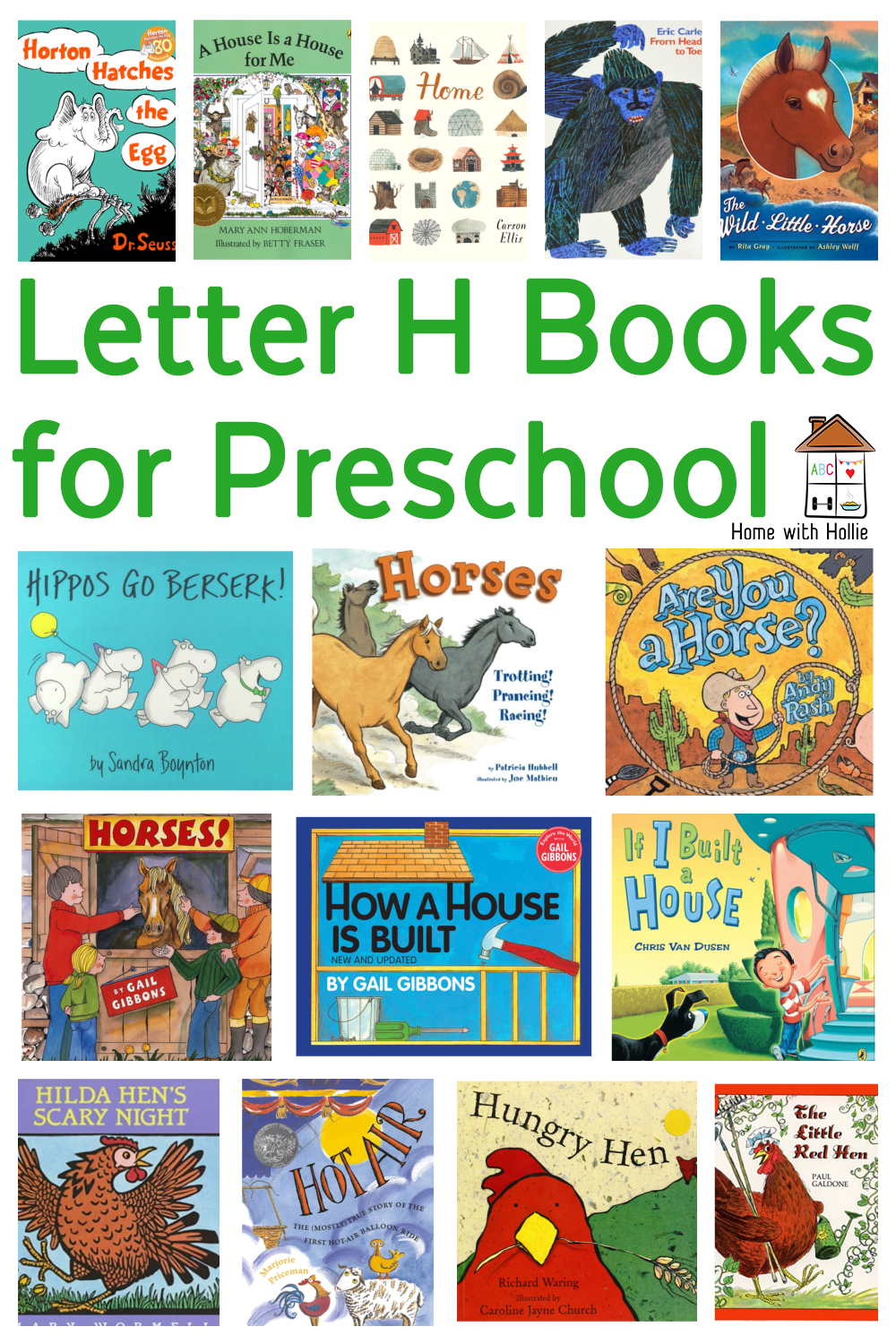 Free Printable Letter H Books