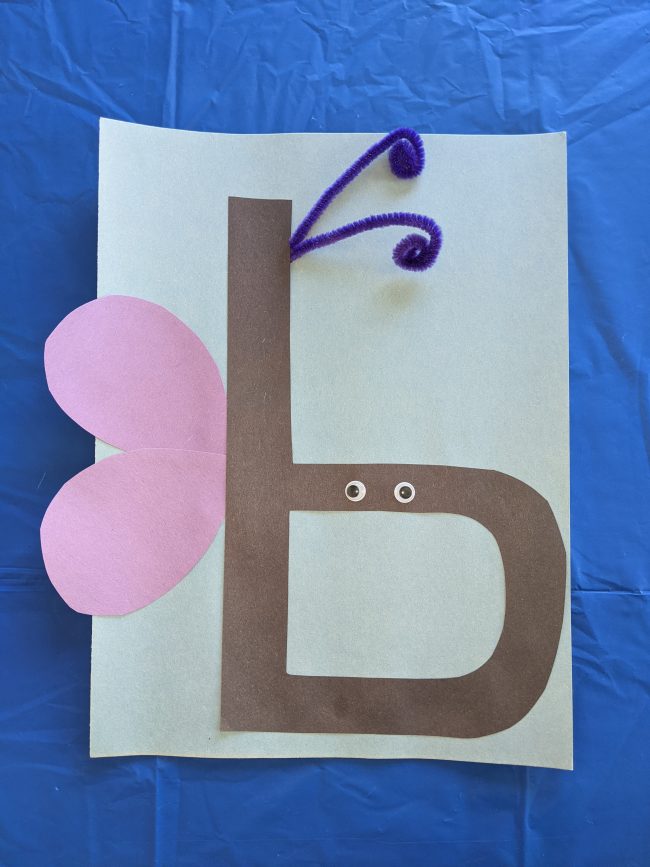 Simple Lowercase Letter B Craft - Home With Hollie