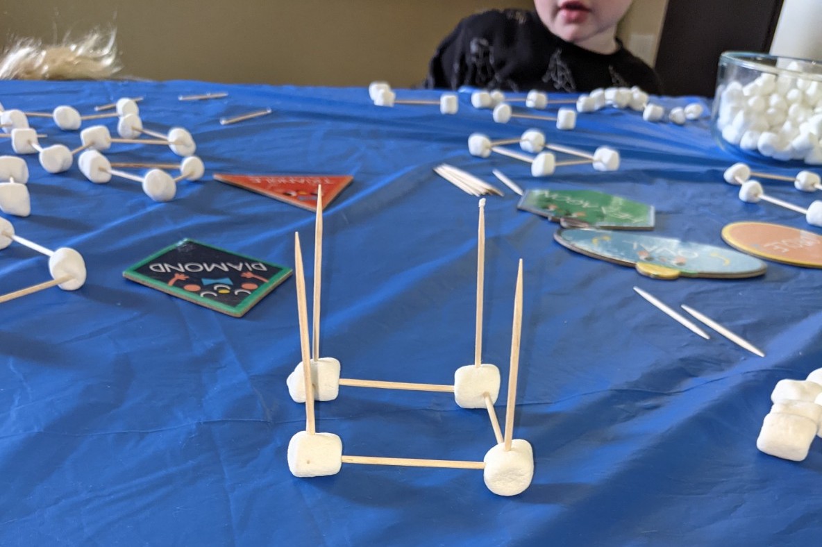 Build The Shapes Stem Activity With Marshmallows - Home With Hollie